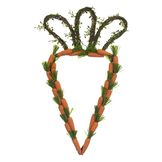 Vickerman 22" Orange & Green Artificial Carrot Wreath
